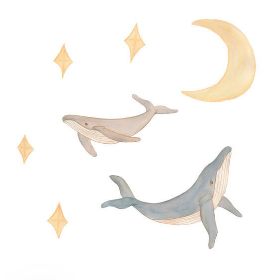 Stickers de pared ballenas